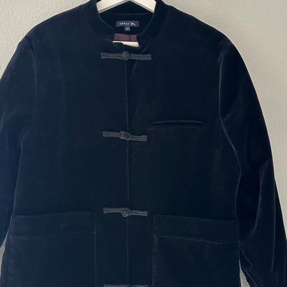 Soeur Black Velvet Jacket  size 40 FR - Picture 2 of 10